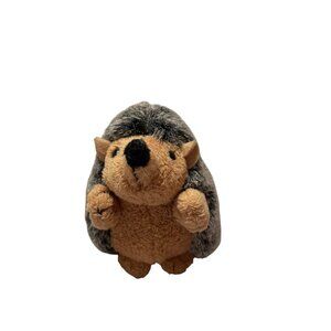 Aurora Mini Hedgehog Plush Toy 4” Brown & Gray Soft Stuffed Animal For Kids Or C